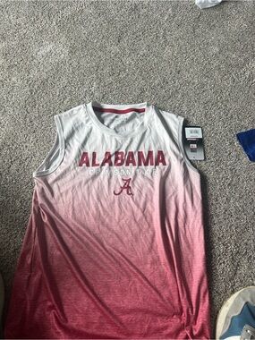 Alabama Crimson Tide Ombre Tank Top - Red/White Youth Large